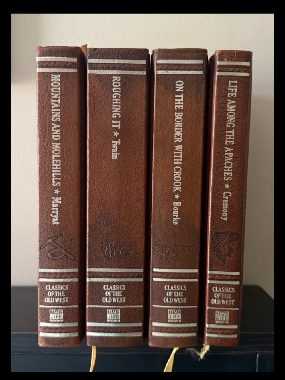 Classics of the Old West Time Life Lot of 4 Hardcover Books 1980s Leather Bound